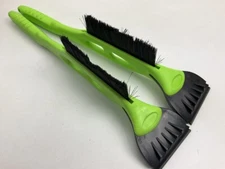 MADE IN USA - 2 PACK - Green Ice Scraper / Snow Brush Hopkins 16024-GREEN