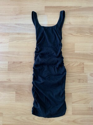 Organic Basics Core Bold Rib Ruched Side Dress Small | eBay