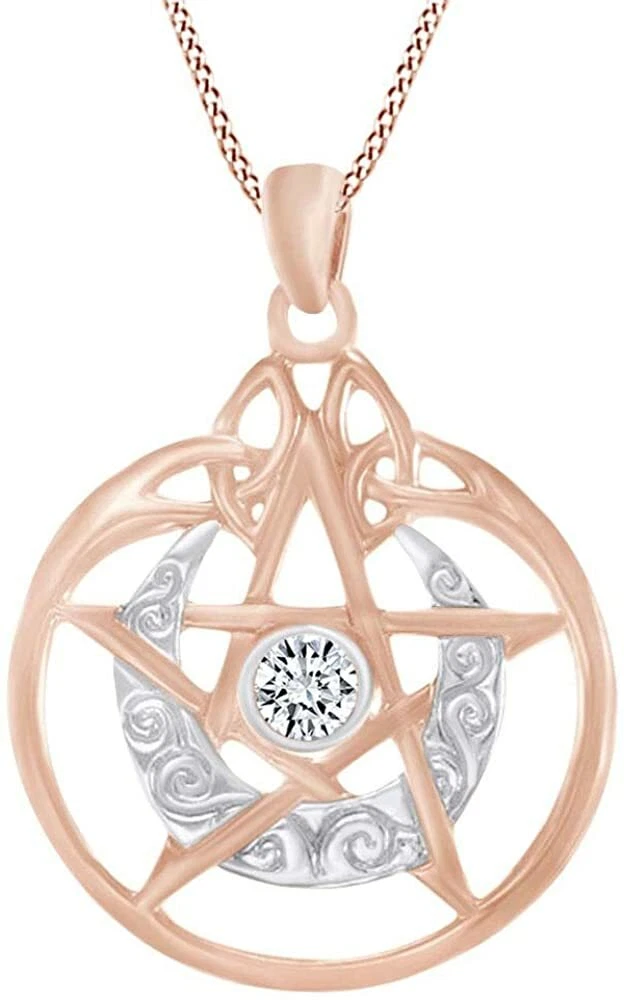 Diamond on sale pentagram necklace