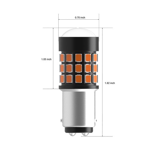 Alla Lighting Front Turn Signal Light 1157NA Amber LED Bulbs for Mazda 5 07~09 3 - Picture 6 of 9