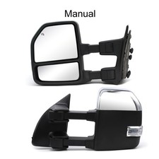 Towing Mirrors Manual Fits 2011 2012 Ford F250 F350 F450 F550 Sd Chrome Lhrh