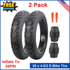 20 x 4.0 E-Bike Tire 2Pack Fat Tire High Performance Fat Wall Tire Folding