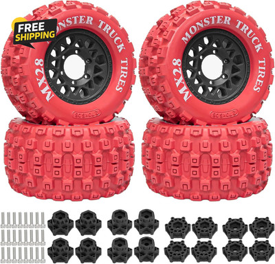 MX28 F/R 2.8'' RC Tire and Wheels with 12Mm/14Mm 1/10 RC Monster Truck Tires