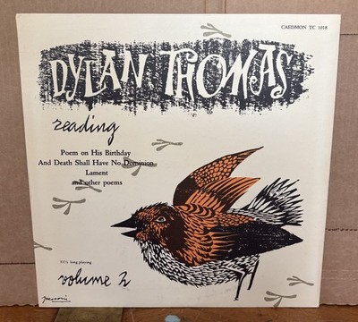 DYLAN THOMAS   Reading Volume 2 LP   1957 CAEDMON Spoken Word Poetry OG Inner NM