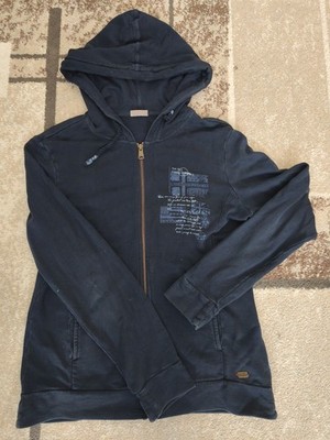 Napapijri Zipper Hoodie Herren Sweatshirt Gr. L Dunkelblau