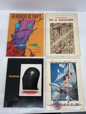Art Book Lot M.C. Escher, Airbrush Action 2, Airflow, Disarming Images B03