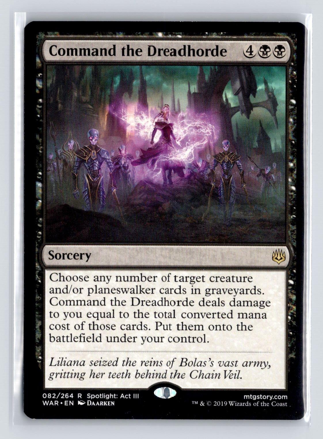 Command the Dreadhorde 82 Regular Rare War of the Spark Magic: The Gathering LP