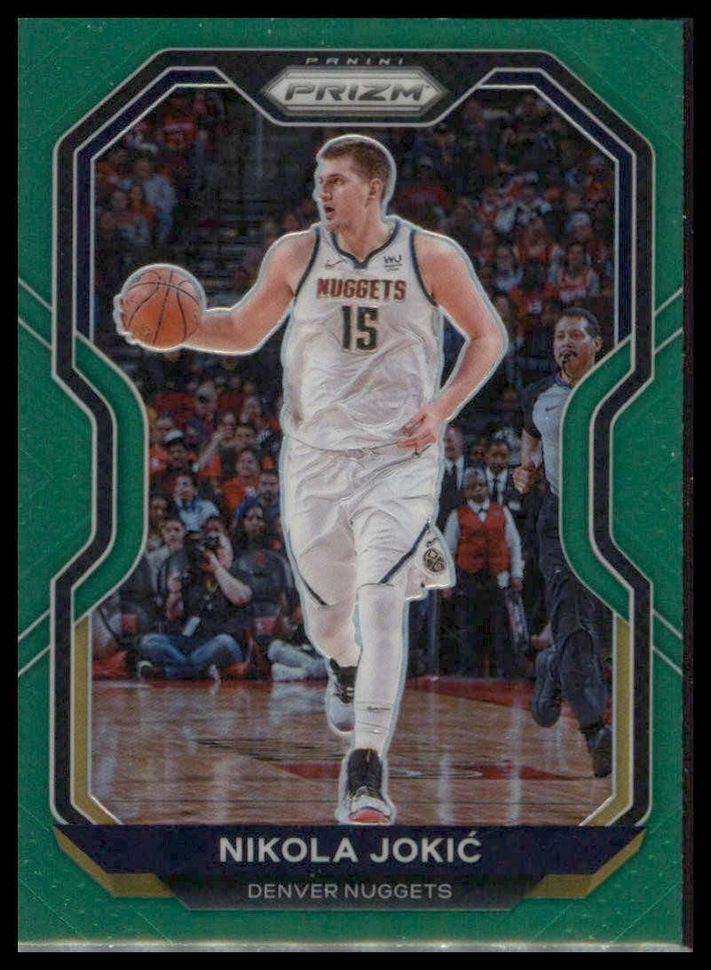 2020-21 Panini Prizm #114 Nikola Jokic Green Prizms