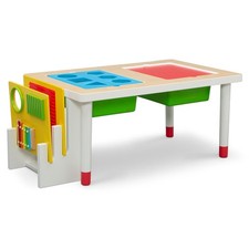 Play and Learn Sensory Table for Kids, White/Primary