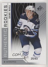 2018-19 Upper Deck SP Game Used Authentic Rookies 25/83 Sami Niku #177 0c3