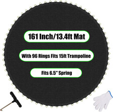 13.4Ft Trampoline Mat Replacement, 96 Rings, Fits 15Ft Trampolines