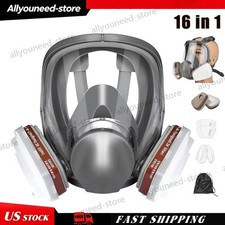 Full Face Gas Mask Painting Spraying Respirator w/Filters for 6800 Facepiece US