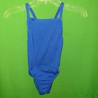 2993) NWOT SPEEDO 24 or 8 girls blue solid ENDURANCE swimsuit one piece 24