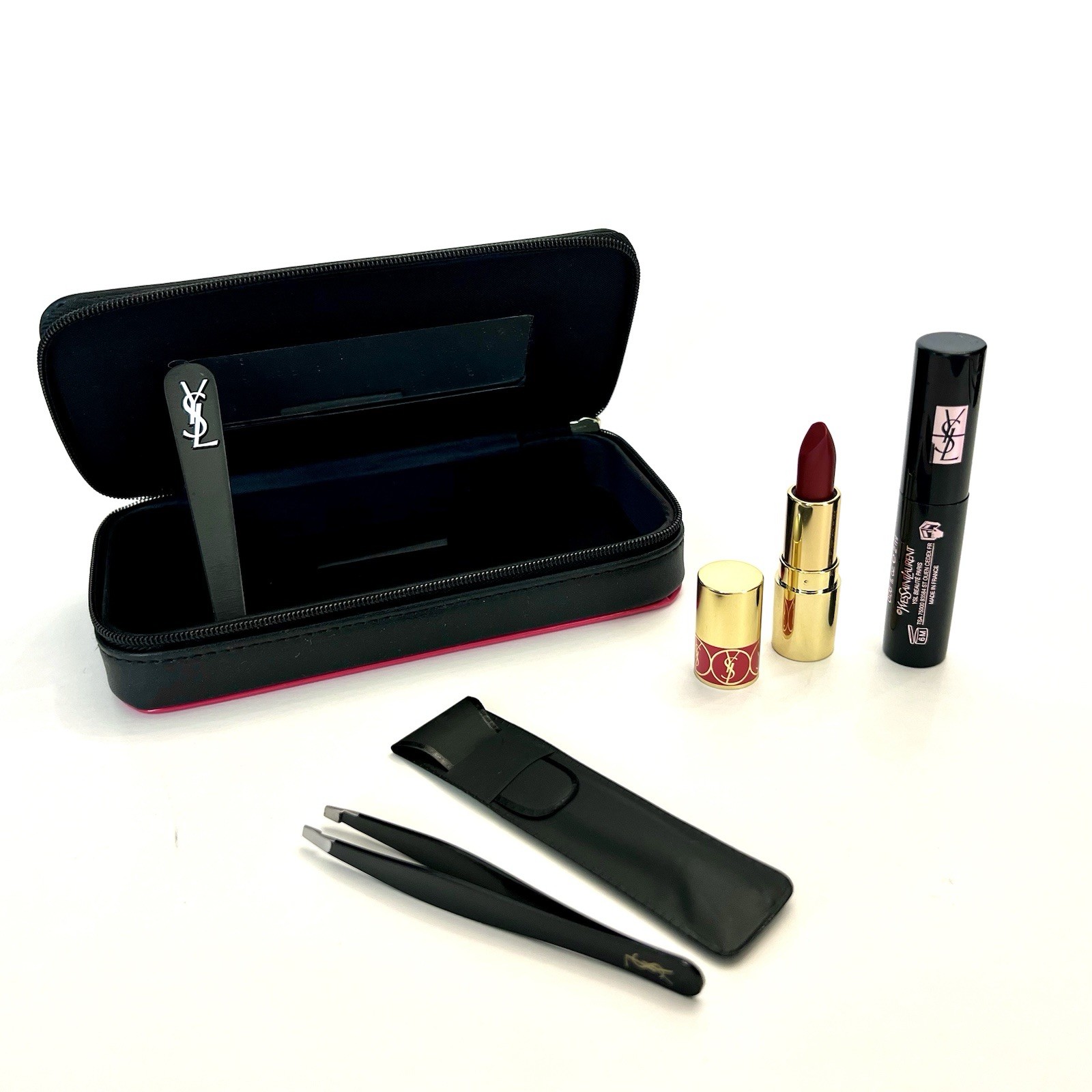 YSL Beauté Petit Vanity Set with Makeup Stick Tweezers Mascara Mini Lipstick