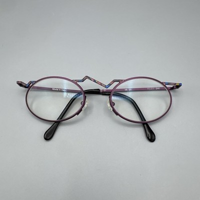 Taxi 240 C-01 Eyeglasses Round Purple Multicoloured Casanova 48-20 FRAMES ONLY