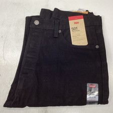 Pantalones de mezclilla Levi's 501 originales elásticos de pierna recta para hombre 36x32 negros