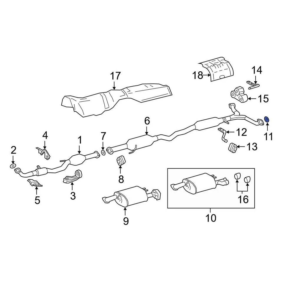 For Toyota Camry 2002-2025 Toyota 90917A6003 Front Left Exhaust Muffler Gasket Foto 4 de 4