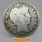 1904 Barber Silver Half Dollar, Damaged - #C61782NQ