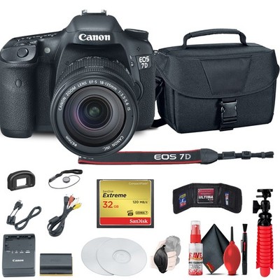 Canon EOS 7D 18.0 MP Digital SLR Camera - Black (Body Only) for