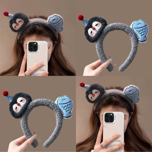 Cartoon Penguin Fish Headband Wide Brim Funny Headband Girl Hair Accessories - Picture 5 of 10
