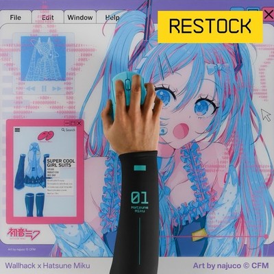 WALLHACK SP-005 Hatsune Miku OS Glass Mousepad PRESALE