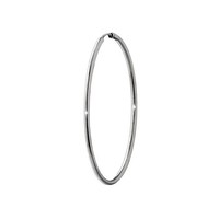 Single 925 Sterling Silber Creole Ohrringe Ohrschmuck OhrhäNger Rhodiniert 60Mm