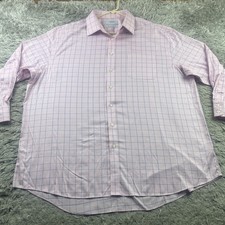 Charles Tyrwhitt Men's 19/37 plaid Non-Iron Classic Fit Dress Shirt SHORT ARMS