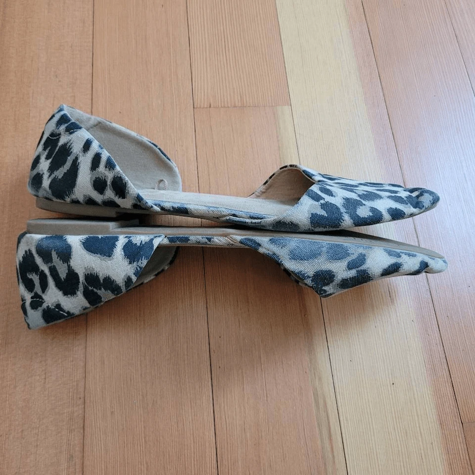 Old Navy Puntera Punta Leopardo Estampado D'orsay Pisos Preppy Neutro Oficina Trabajo Ropa Foto 4 de 4