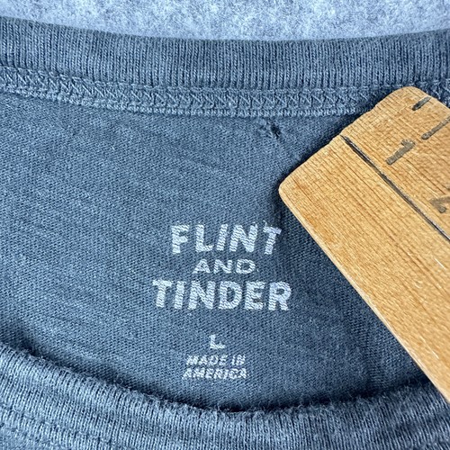 Flint And Tinder T Shirt Mens Large Black Pocket Tee Made In USA Organic Cotton* - Picture 13 of 14