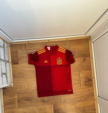 SPAIN NATIONAL TEAM 2019-2022 SHIRT FOOTBALL JERSEY ADIDAS BOYS M blokecore