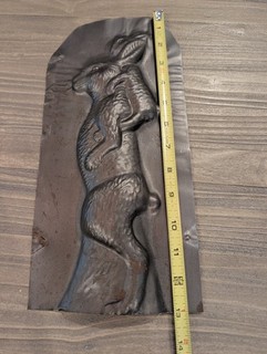 Easter Bunny Chocolate Candy Mold Framed Tin Vintage