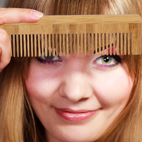 10 Piezas Peine Portátil de Bambú Niña Mujer Desenredante de Cabello Diente Fino - Imagen 10 de 12