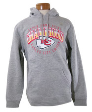 NWT NFL Kansas City Chiefs Super Bowl LVIII Champions Hoodie 2XL Grey