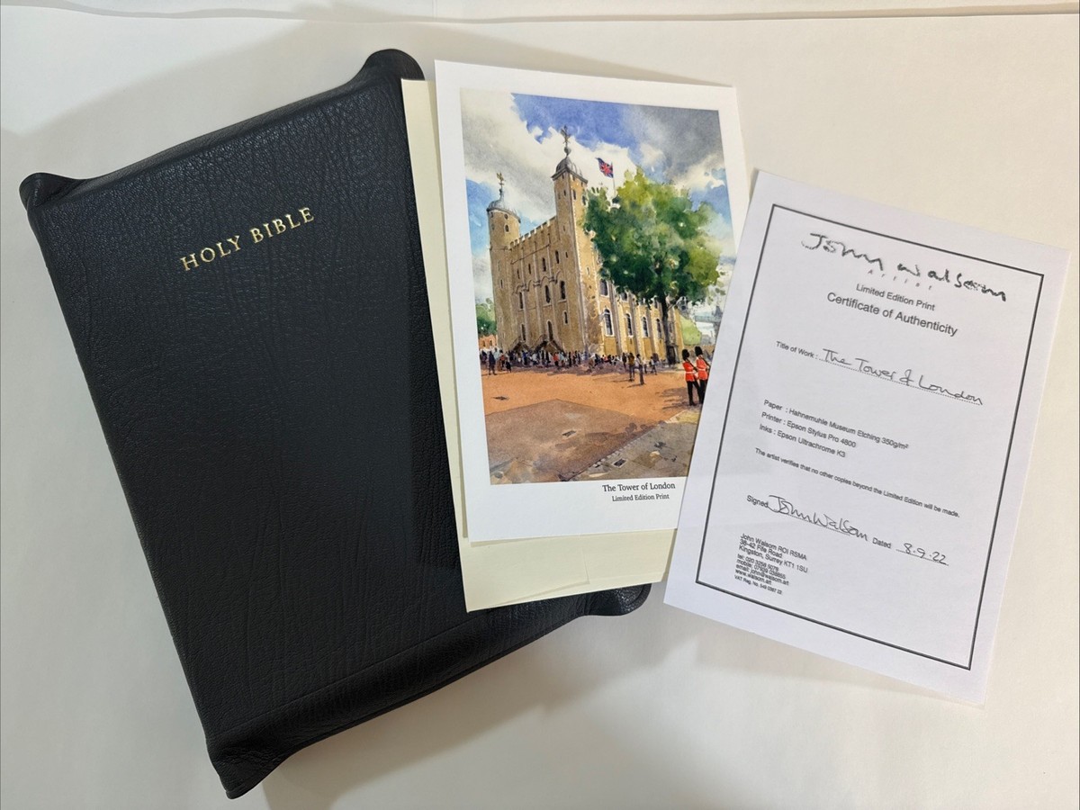 LIMITED EDITION RL Allan 63 KJV TLG Grey Highland Goatskin Bible