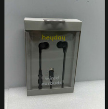 heyday Wired In-Ear Headphones USB-C Connector Built-In Mic Black