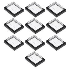 10Pcs Waterproof Case Switch Covers Caps Protectors Clear Black Rectangle Splash