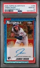 2025 TOPPS SILVER PACK 1990 CHROME PROMO AUTO GOLD JAMES WOOD RC 14/50 PSA 10