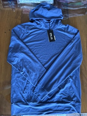 NWT MEN'S RALPH LAUREN RLX ATHLEISURE HOODIE, SIZE: L, COLOR: OLD ROYAL (M3.28)