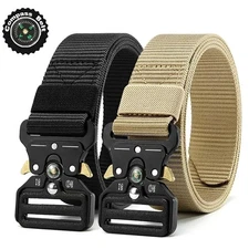 MEN Casual Military Tactical Army Adjustable Quick Release Belts Pants Waistband