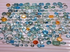 10 Carat Wholesale Lot Natural Santa Maria Aquamarine Faceted Cut Stone Gemstone
