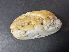 Qing dynasty Chinese Jade Fine carved a Dragon Hand-held Piece