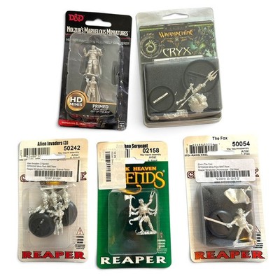 Miniatures Reaper D&D Nolzur Warmachine Cryx Metal RPG Wargaming Lot 5 Sealed