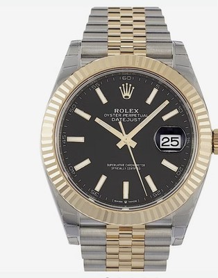 Rolex Datejust schwarzes Zifferblatt Herrenuhr - 126333-0014