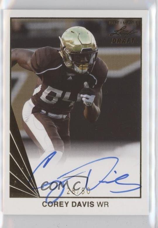 Corey Davis Leaf Ultimate Draft 1991 Leaf Rookie Autographs #CD1 Gold