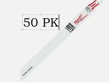 Milwaukee 9" Bi-Metal Sawzall Reciprocating Saw Blade 50-Pack 18TPI 48-01-6188