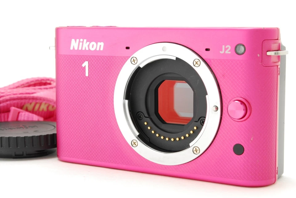 [ Near MINT ] NIKON 1 J2 Pink Mirrorless Digital Camera Body w/Strap From Japan - Image 3 of 4