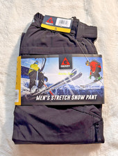 Gerry Mens Stretch Snow Ski Fleece Lined Pants Water Resistant  Black, Small 