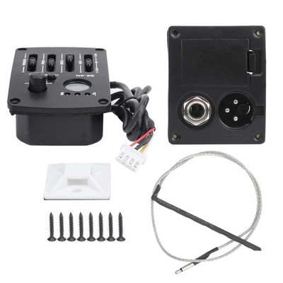 4 Band Equalizer Digital Tuner Pickup, EQ Equalizer Pickup Acoustic Guitar wi...