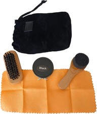 5-Piece Shoe Brush Shine Kit   Premium Shoe Polish Kit for Cleaning and Polish