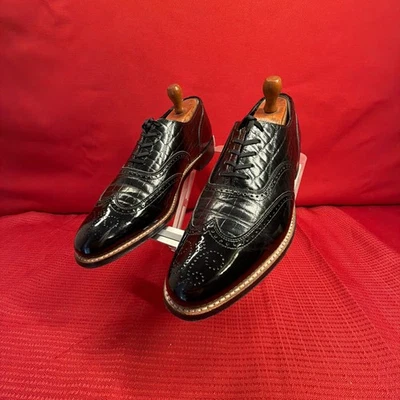 Stacy Adams Crocodile Leather Wing Tip Oxfords 25085-111, Size 11W Vintage Stacy Adams | eBay main image 3